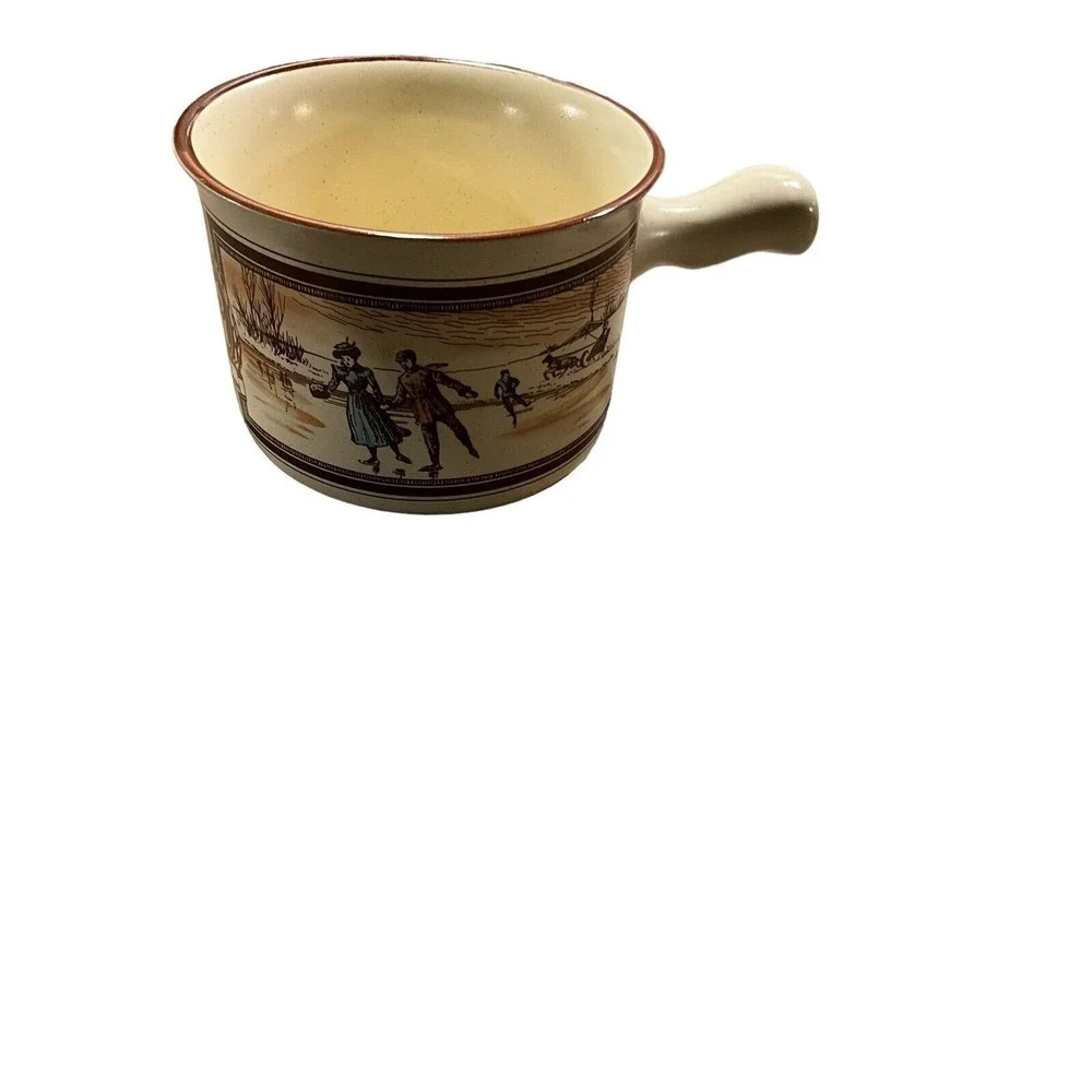 Vintage 1986 Watkins Almanac Stoneware 12‎ oz. Soup Mug Bowl January 1902
